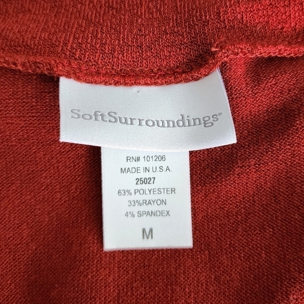 Soft Surroundings Bcall Cowl Neck Tunic Top Lagenlook Dark Red Medium - Picture 8 of 11